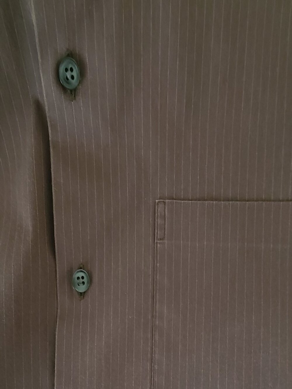 Club Monaco Men's Brown Stretch Cotton-Blend Long-Sleeve Button Up Shirt - Sz M - Picture 8 of 9